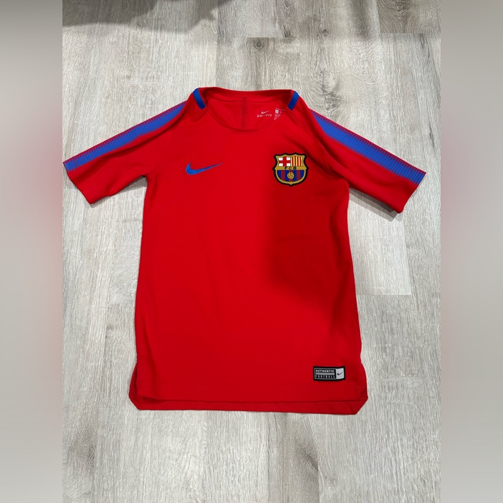 P63 NWOT Nike Barcelona Training Jersey Football Soccer Shirt Kids Size XS